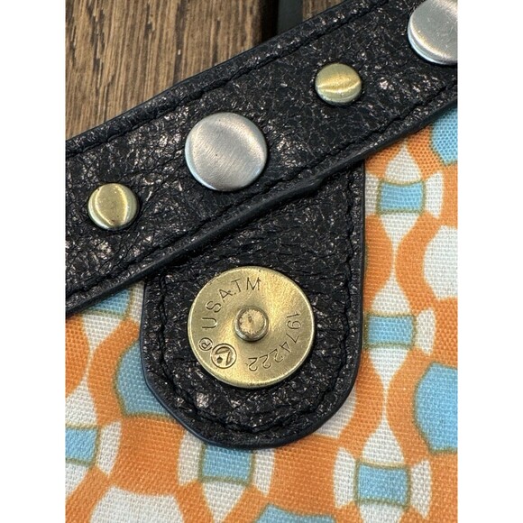 HOBO The Original Black Leather Studded Shoulder Bag Asymmetrical Flap Lined - Picture 6 of 14